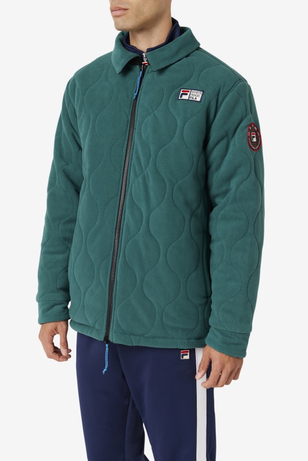 Black/June Bug Crank Reversible Jacket Fila UK