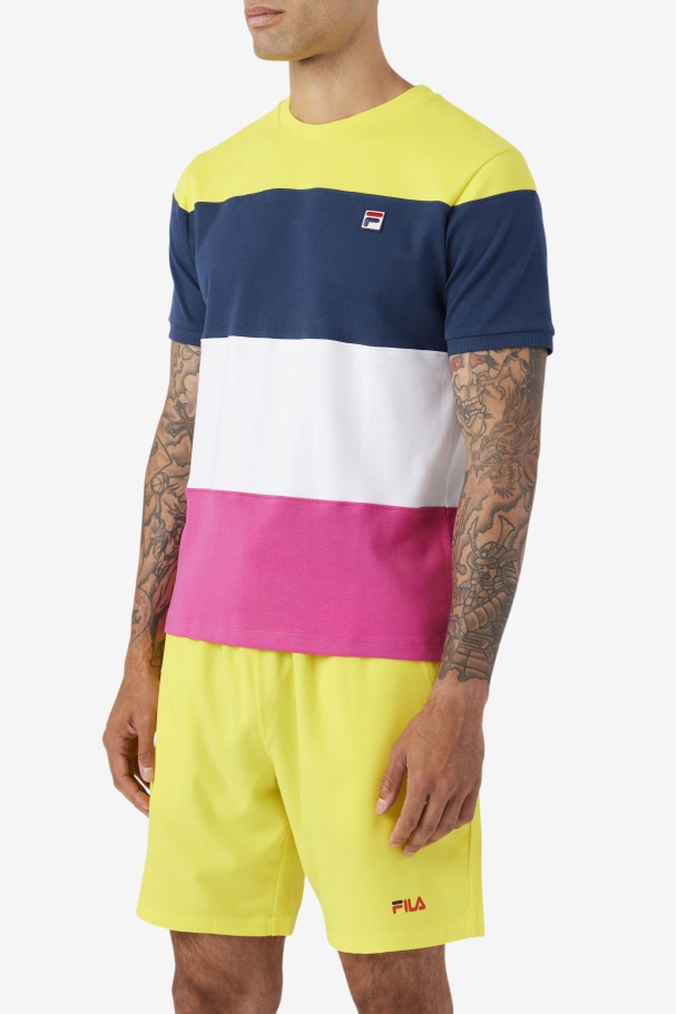 Fila UK Navy/White/Yellow Serve Crew