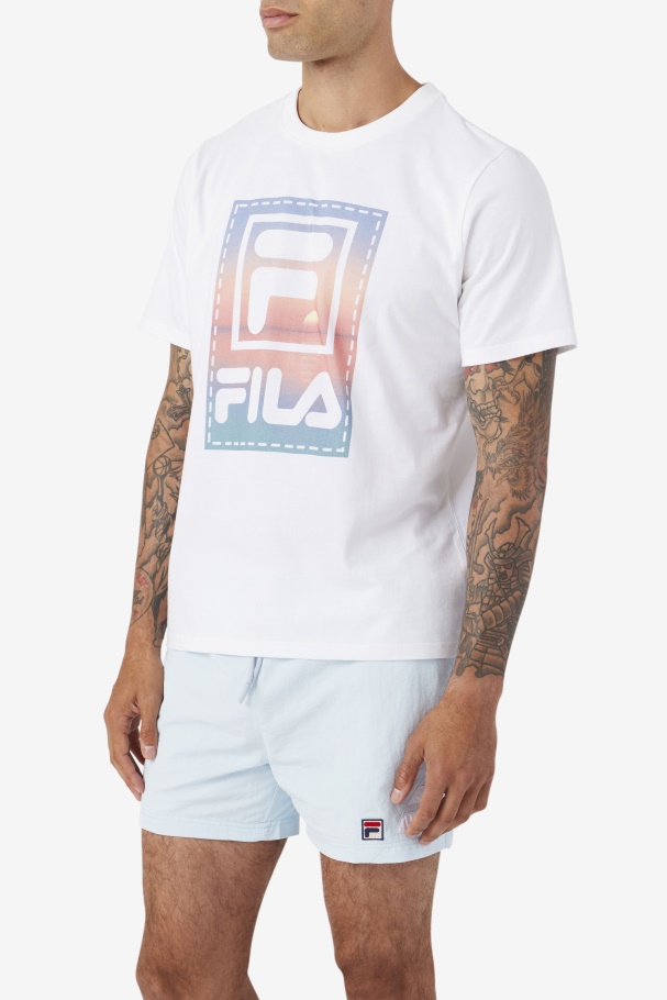White Fila UK Spieten Tee