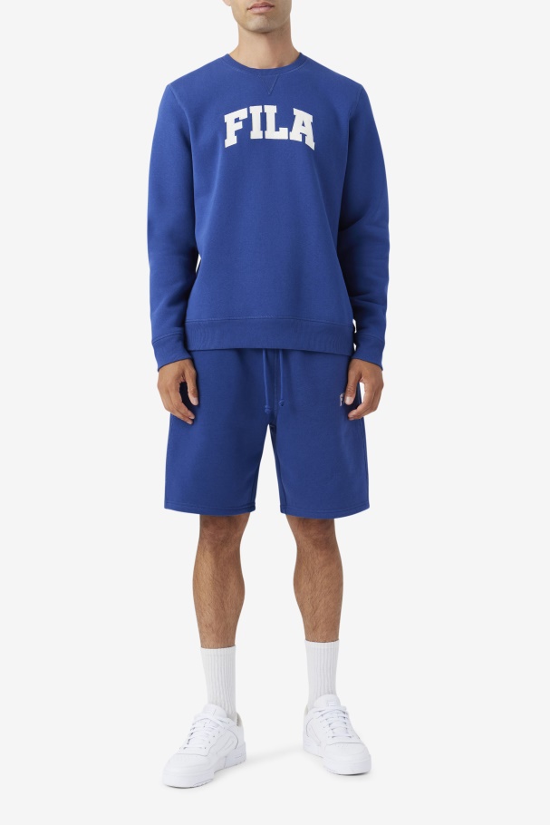 Blue/Gardenia Fila UK Kory Crewneck Sweatshsirt
