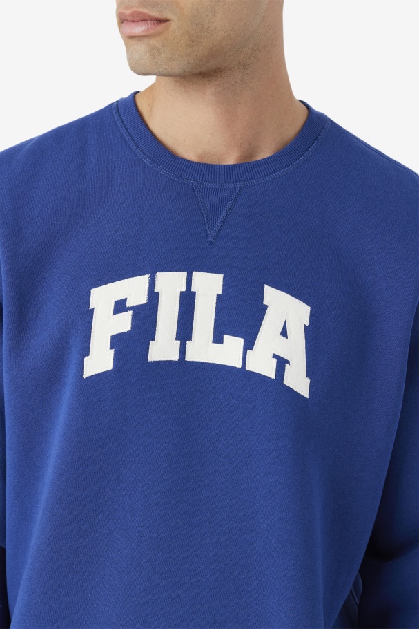 Blue/Gardenia Fila UK Kory Crewneck Sweatshsirt