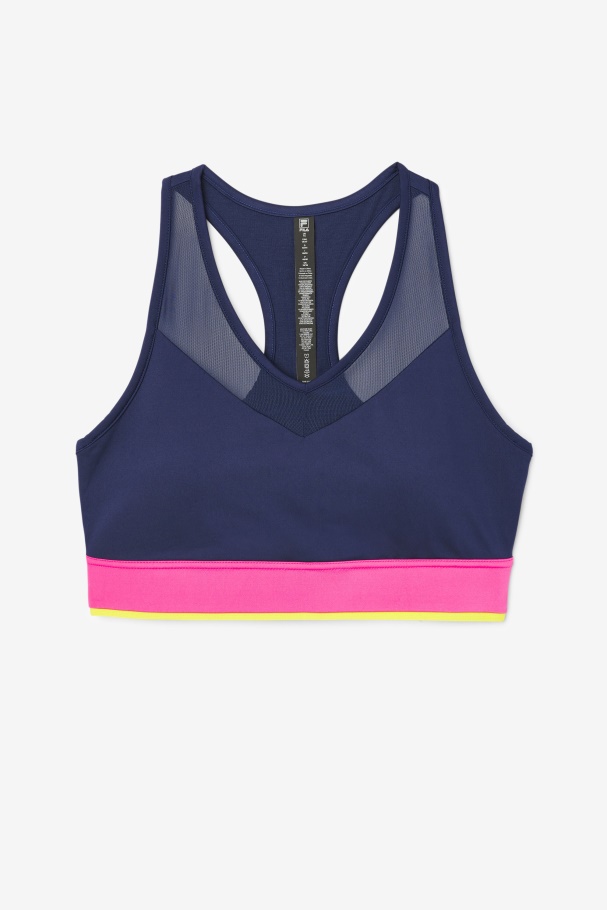 Fila UK Navy Uplift Racerback Bra Top