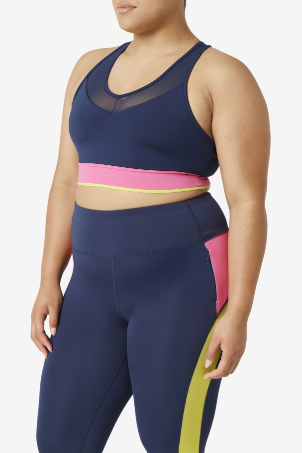 Fila UK Navy Uplift Racerback Bra Top