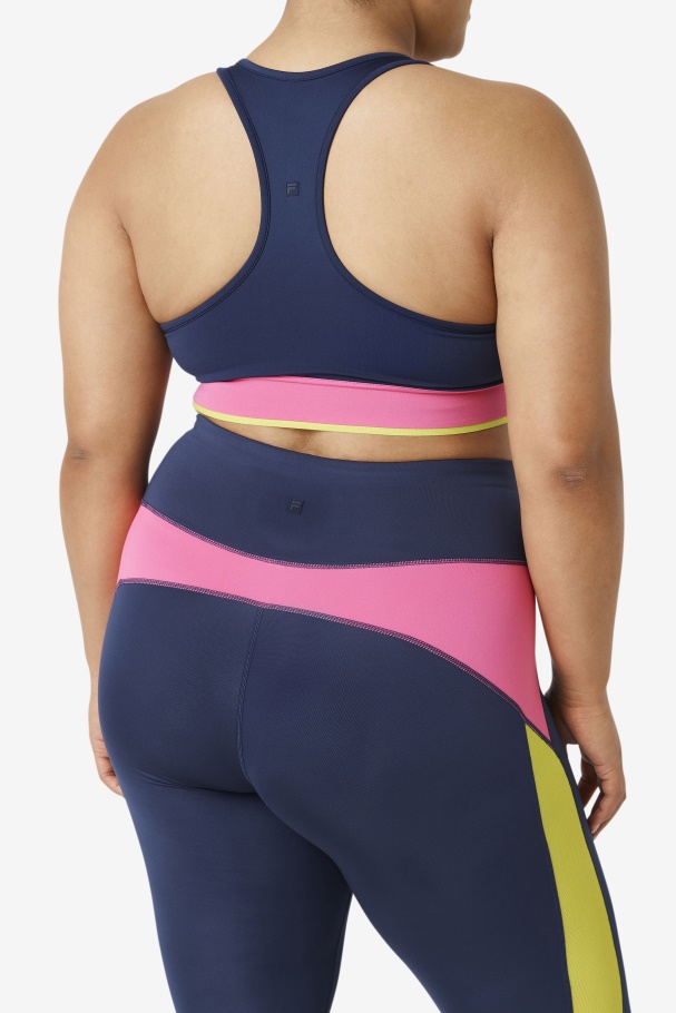 Fila UK Navy Uplift Racerback Bra Top