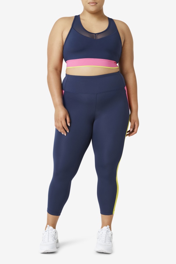Fila UK Navy Uplift Racerback Bra Top
