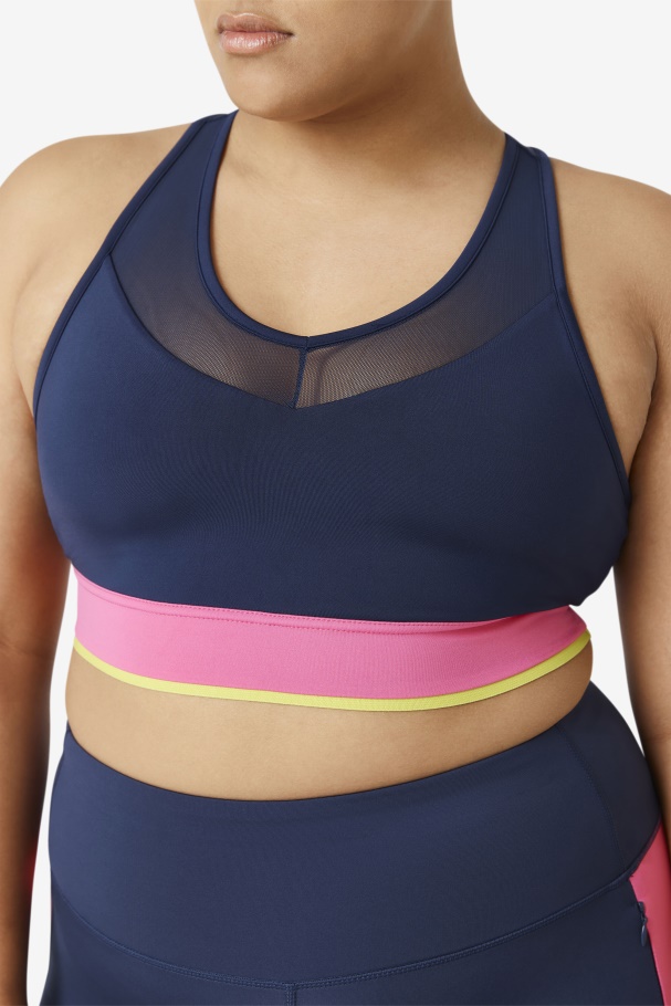 Fila UK Navy Uplift Racerback Bra Top