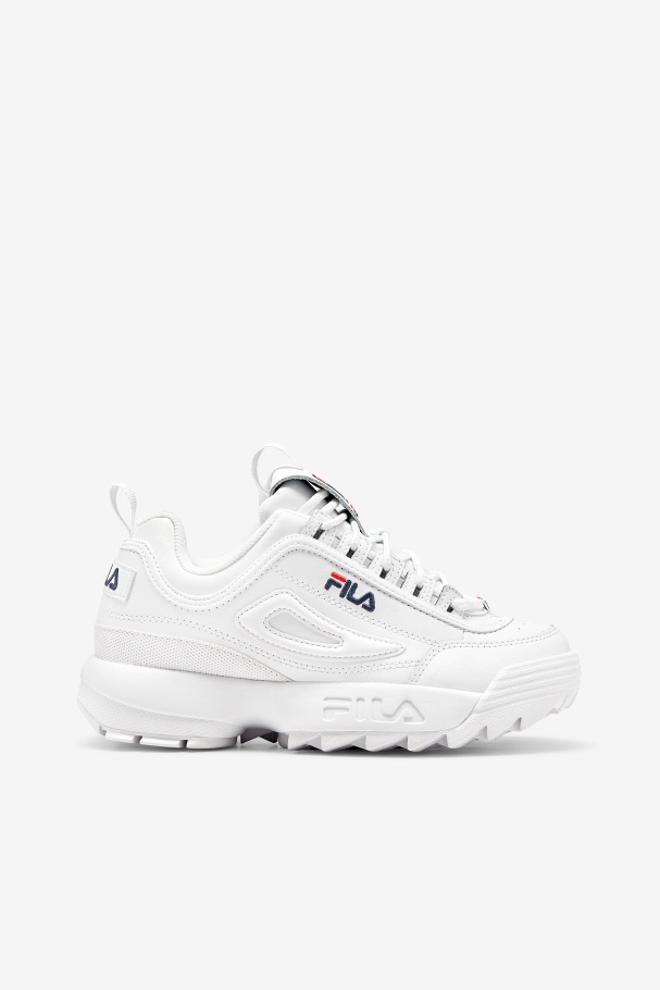 woMen's Disruptor 2 Premium Fila UK White/Navy/Red