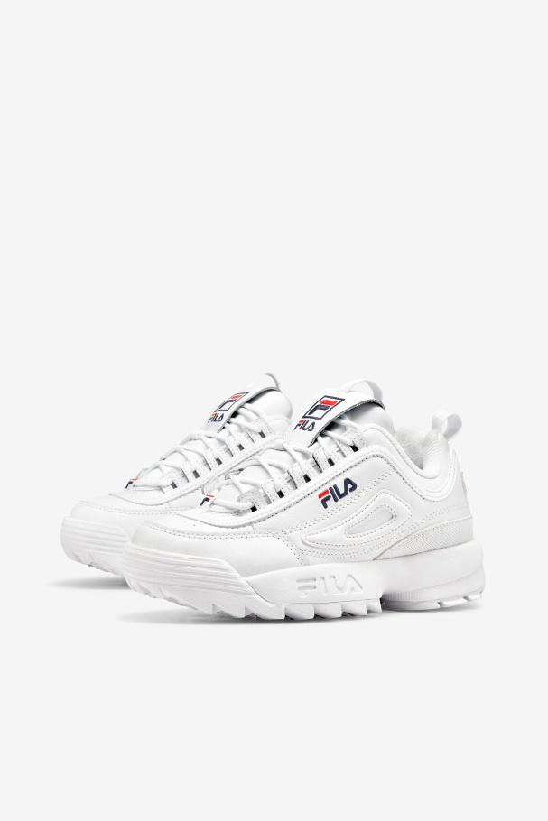 woMen\'s Disruptor 2 Premium Fila UK White/Navy/Red
