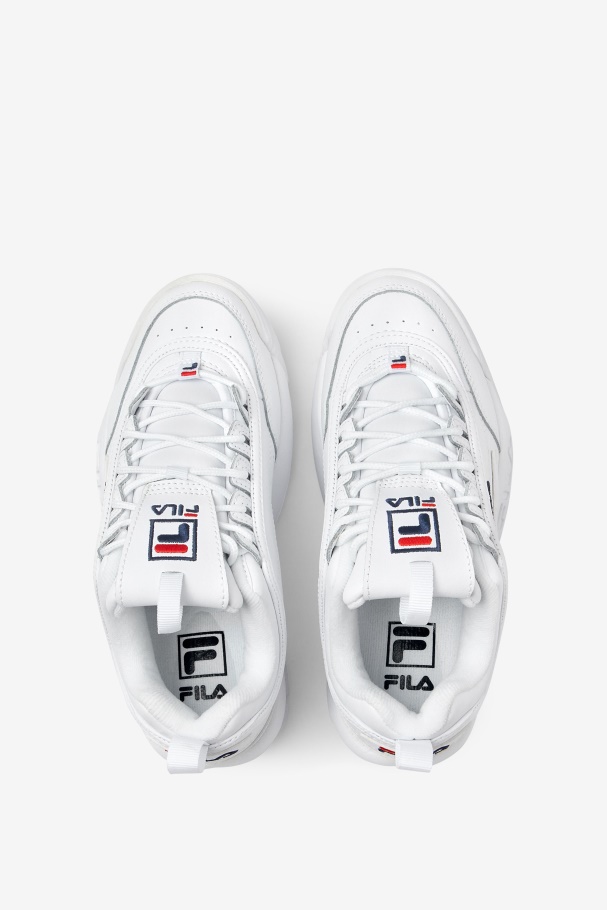 woMen\'s Disruptor 2 Premium Fila UK White/Navy/Red