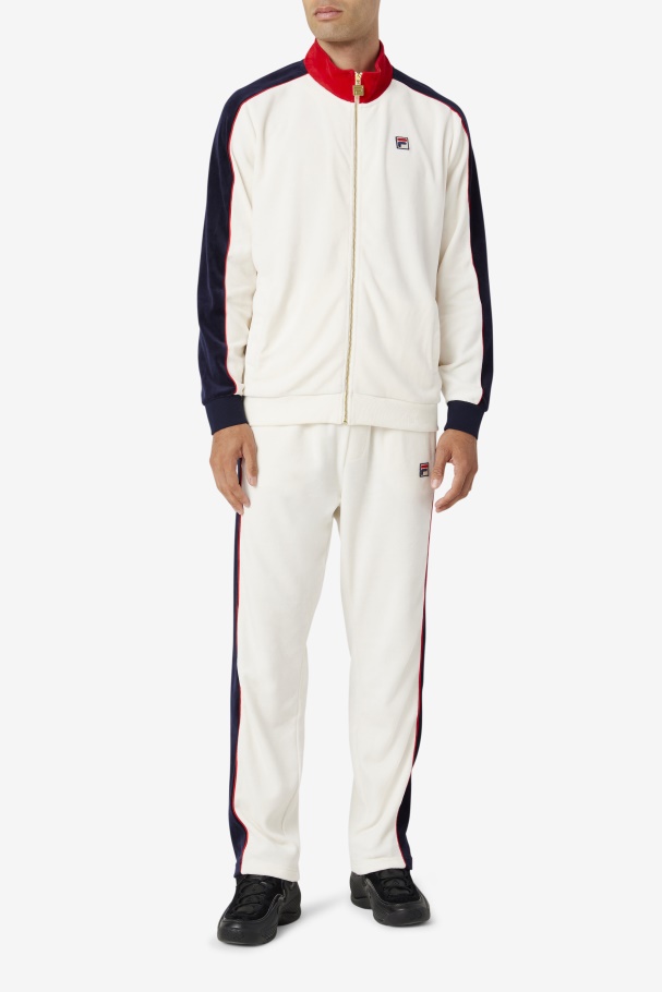 Cima Velour Pant Fila UK Gardenia/Red/Peacoat