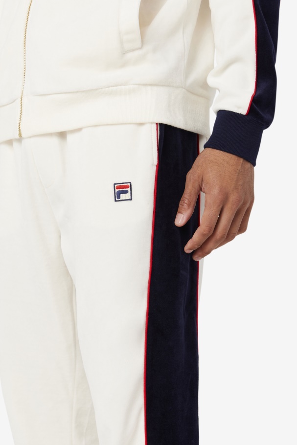 Cima Velour Pant Fila UK Gardenia/Red/Peacoat
