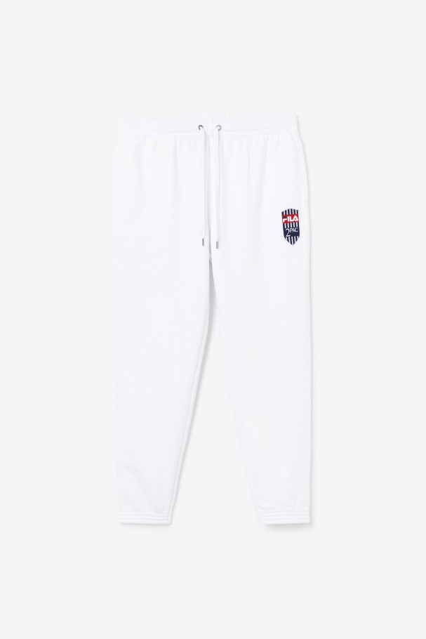 White Fila UK 2Pac Patch Jogger