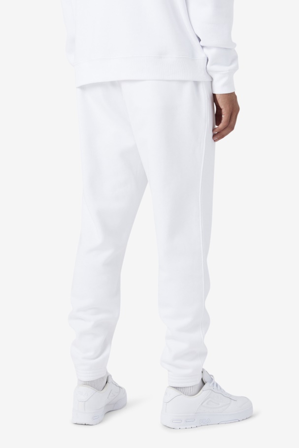 White Fila UK 2Pac Patch Jogger