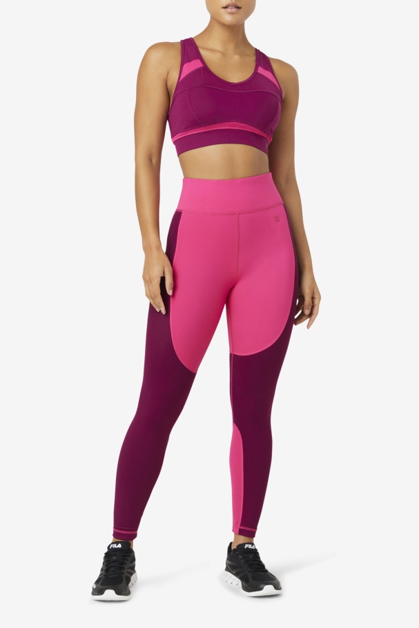 Mprpl/Ppck Fila UK Uplift Racerback Sports Bra