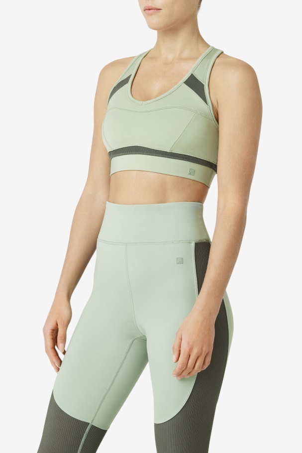 Fila UK Uplift Racerback Sports Bra Basil/Thyme