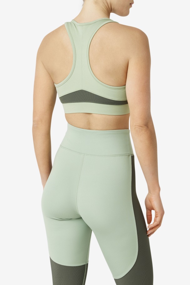 Fila UK Uplift Racerback Sports Bra Basil/Thyme