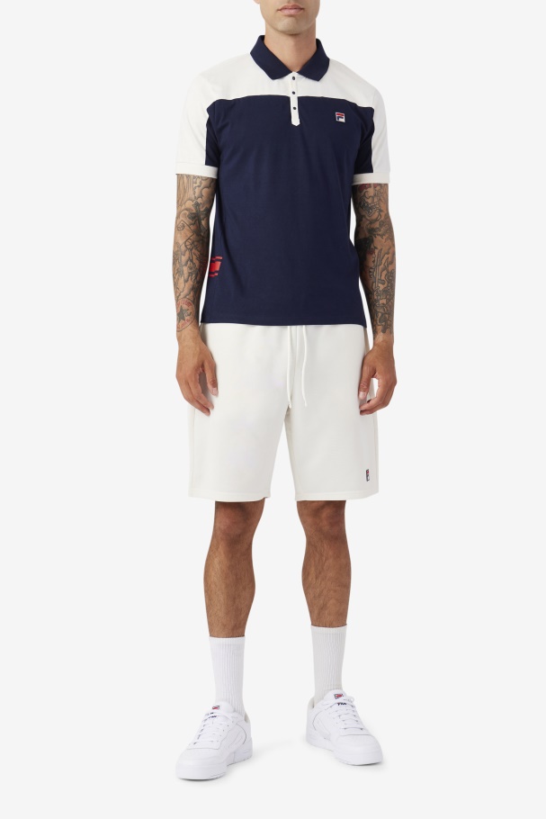 Fila UK mivvi Polo Navy/Gardenia/Red