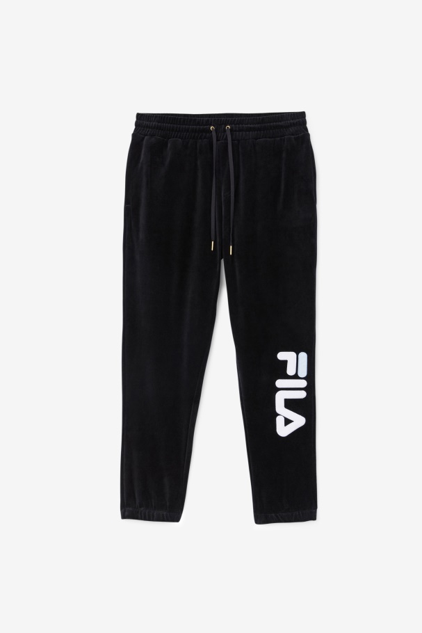 Black/White/Skywalk Mansur Velour Pant Fila UK