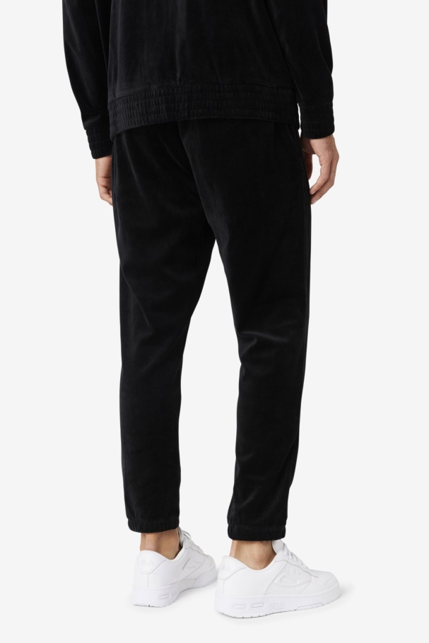 Black/White/Skywalk Mansur Velour Pant Fila UK