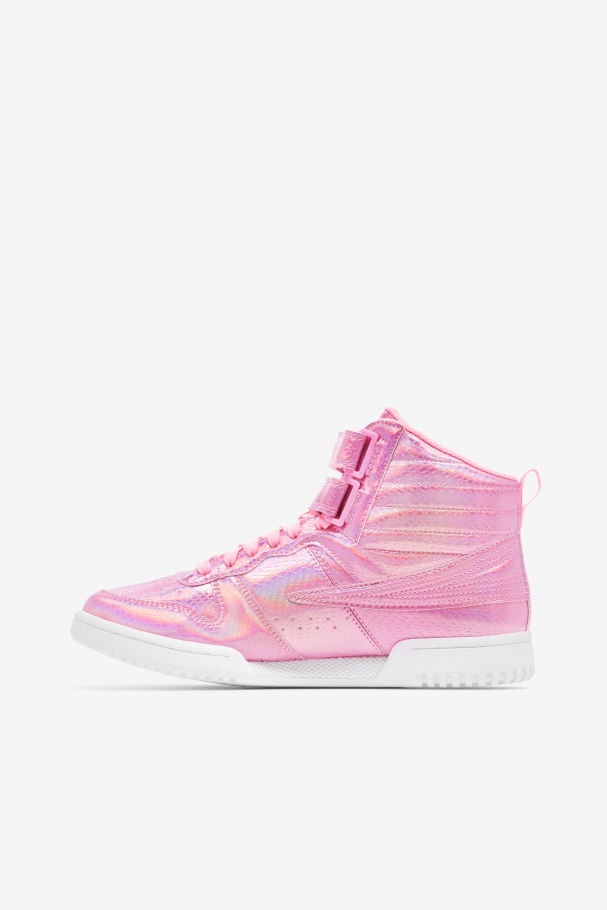 Women\'s F-14 Iridescent Snake Cotton Candy/White Fila UK