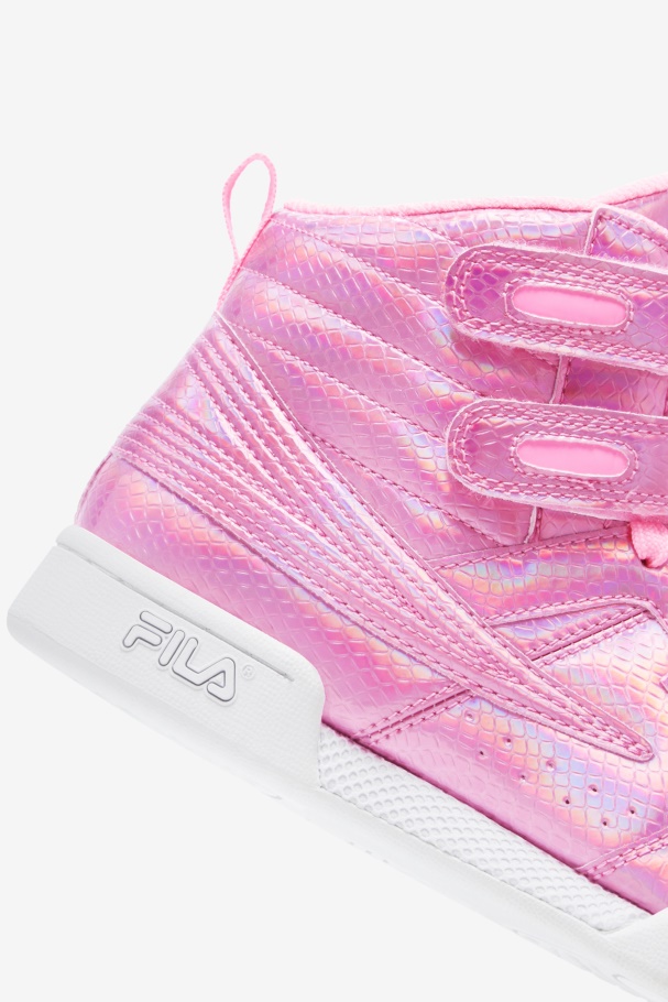 Women\'s F-14 Iridescent Snake Cotton Candy/White Fila UK