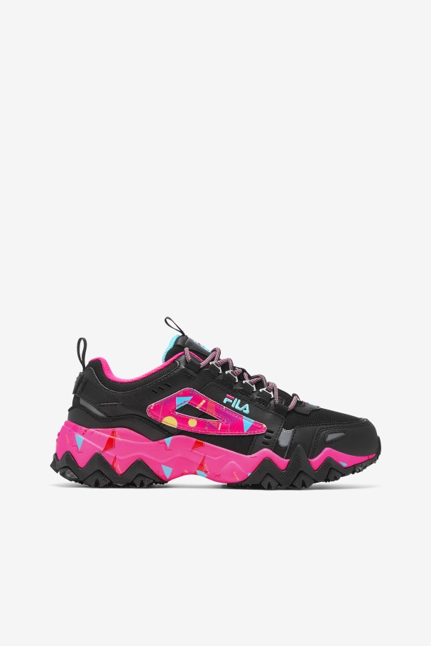 Fila UK Women's Oakmont TR Black/Pink Glo/Bluefish