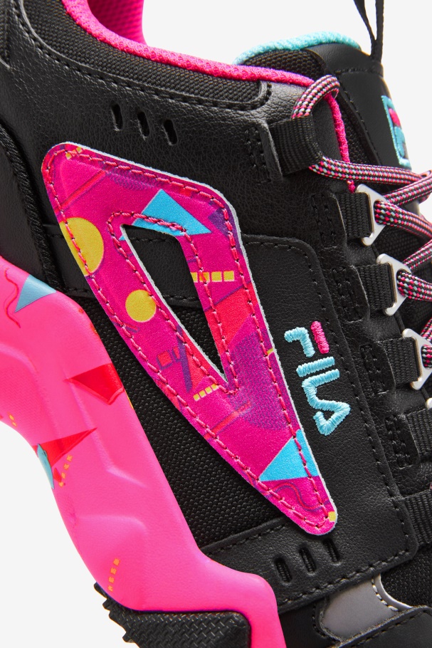 Fila UK Women\'s Oakmont TR Black/Pink Glo/Bluefish