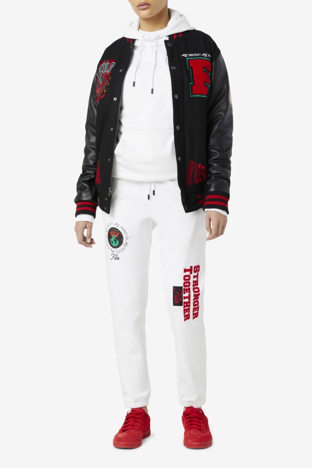 Fila UK Raddix Varsity Jacket Black/Red/Green