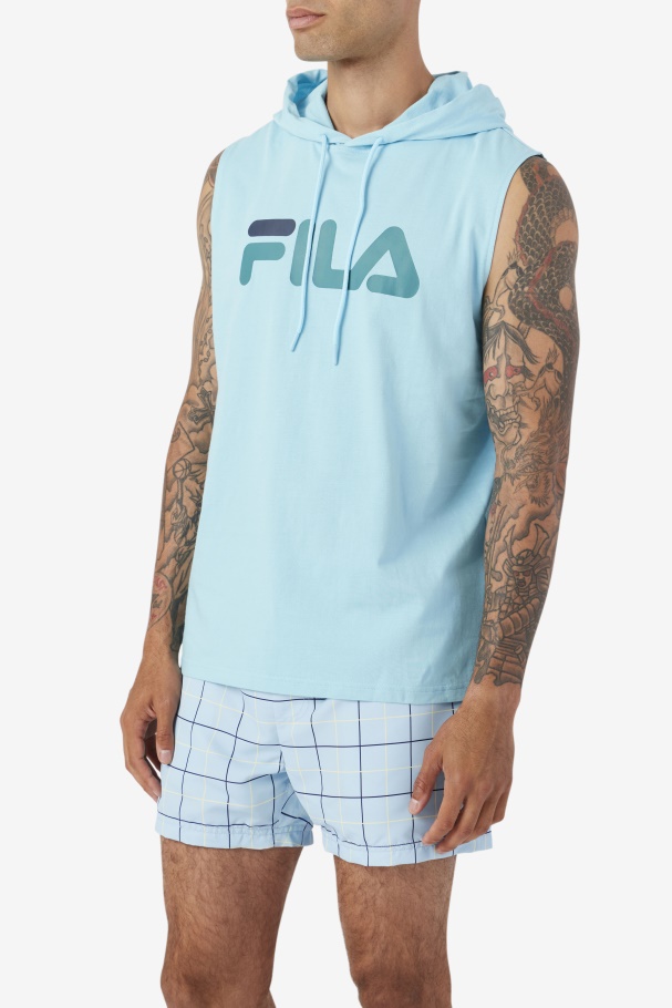 Petit Four/Bayou/Navy Zany Sleeveless Hoodie Fila UK