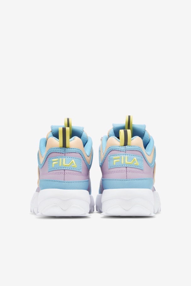 Blue/White/Orchid Little Kids\' Disruptor 2 Premium Fila UK
