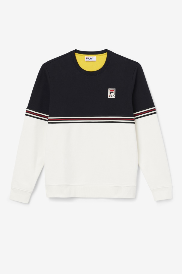Asha Crew Fila UK Black/Gardenia/Yellow