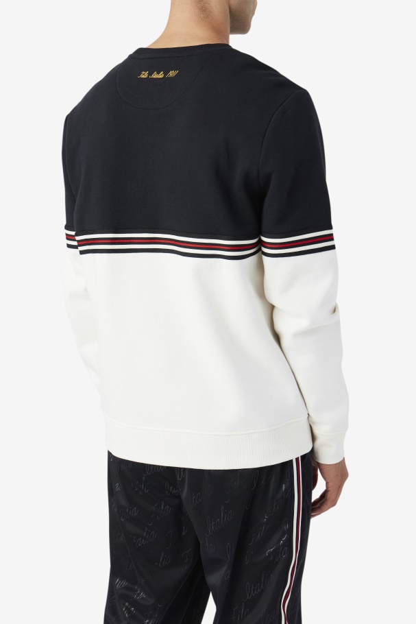Asha Crew Fila UK Black/Gardenia/Yellow