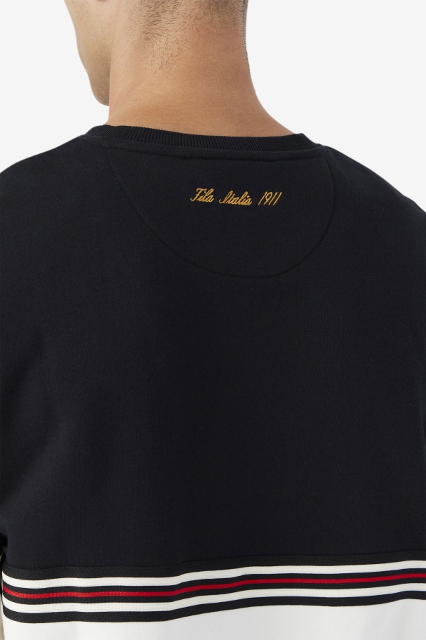 Asha Crew Fila UK Black/Gardenia/Yellow
