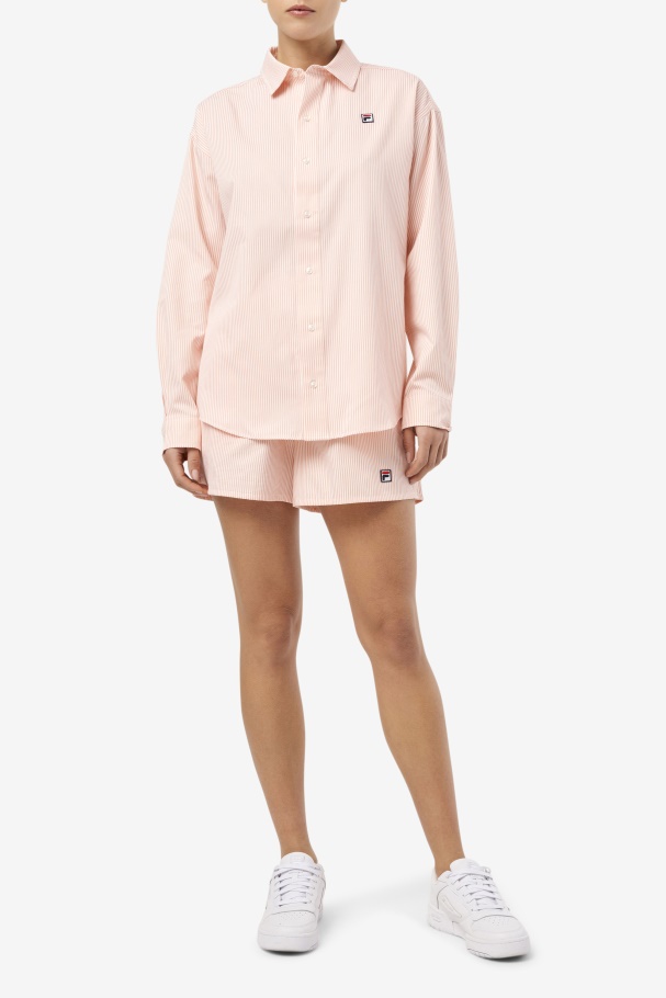 Coral Almond/White Ariella Dress Shirt Fila UK
