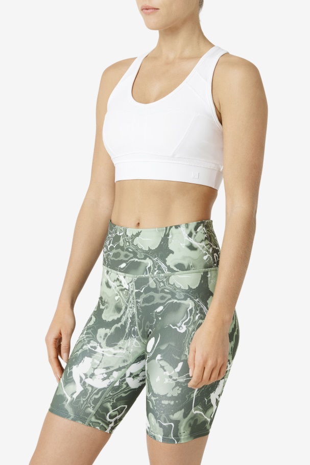 White Uplift Racerback Sports Bra Fila UK