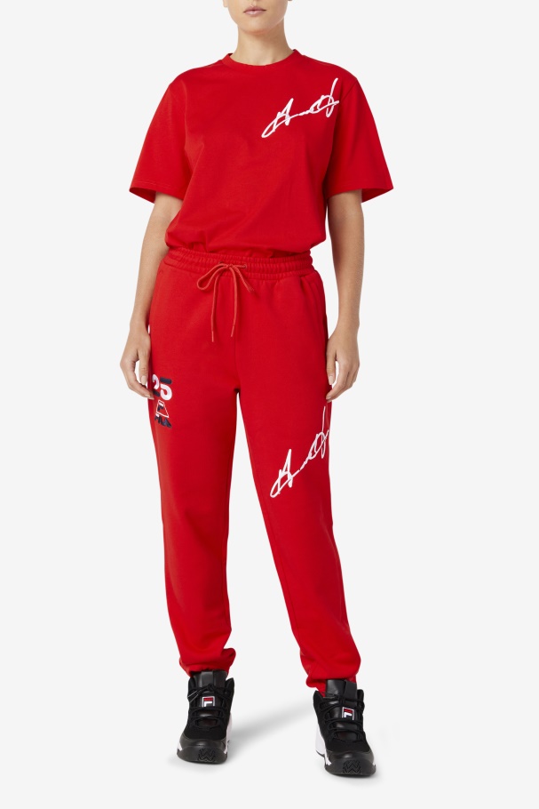 Red Fila UK Grant Hill Orson Pant