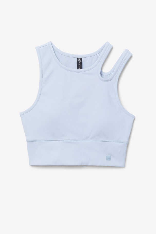 Blue Fog Uplift Slice Crop Bra Top Fila UK