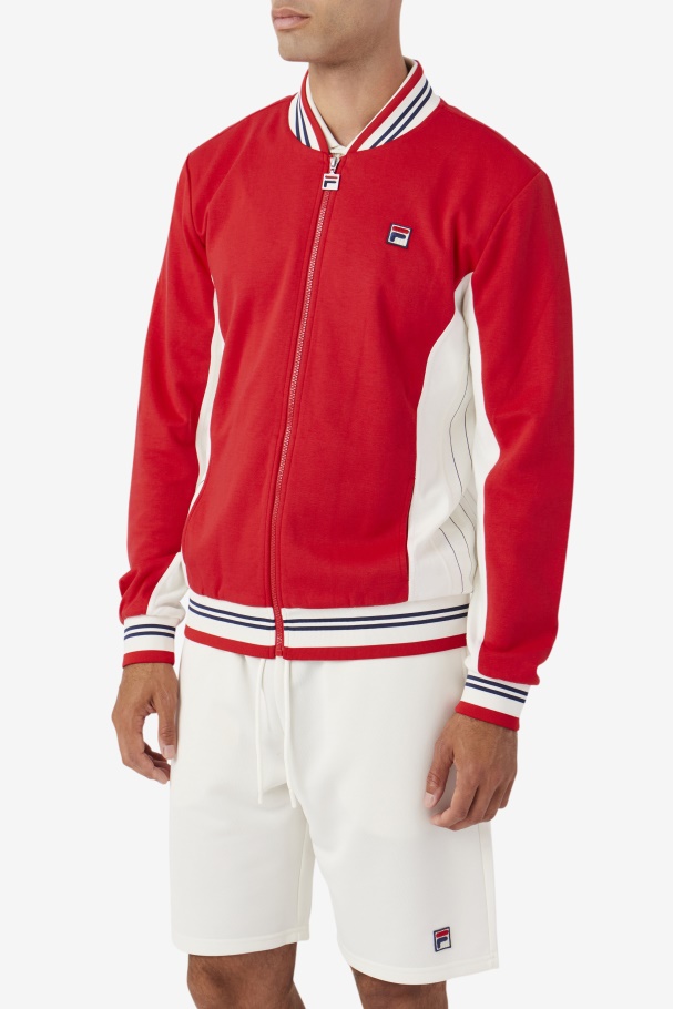 Settanta Jacket Red/Gardenia/Navy Fila UK