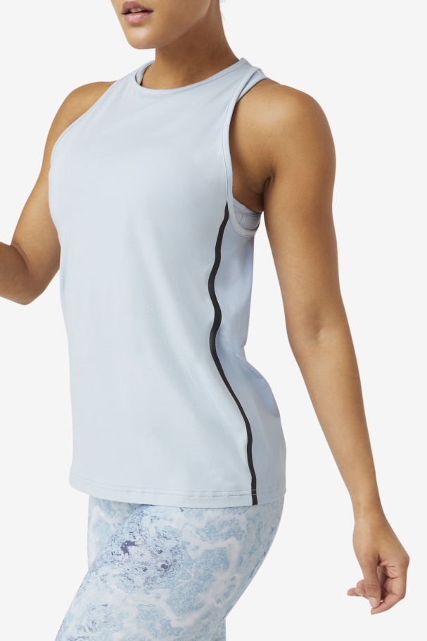 Fi-Lux Loose Tank Top Blue Fog/Black Fila UK