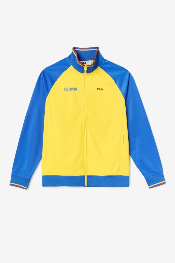 Yellow/Lapis Blue/Fiery Red Colombia Track Jacket Fila UK