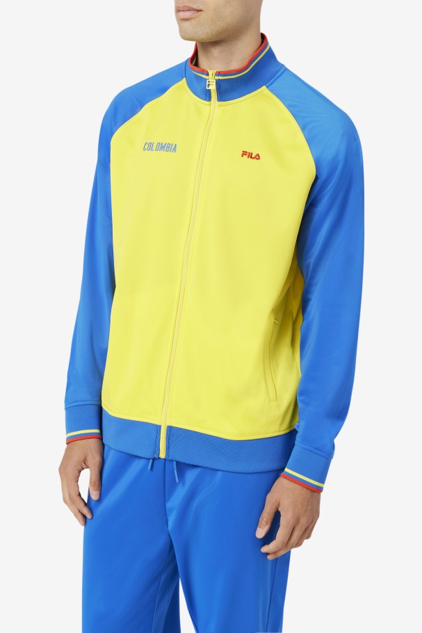 Yellow/Lapis Blue/Fiery Red Colombia Track Jacket Fila UK