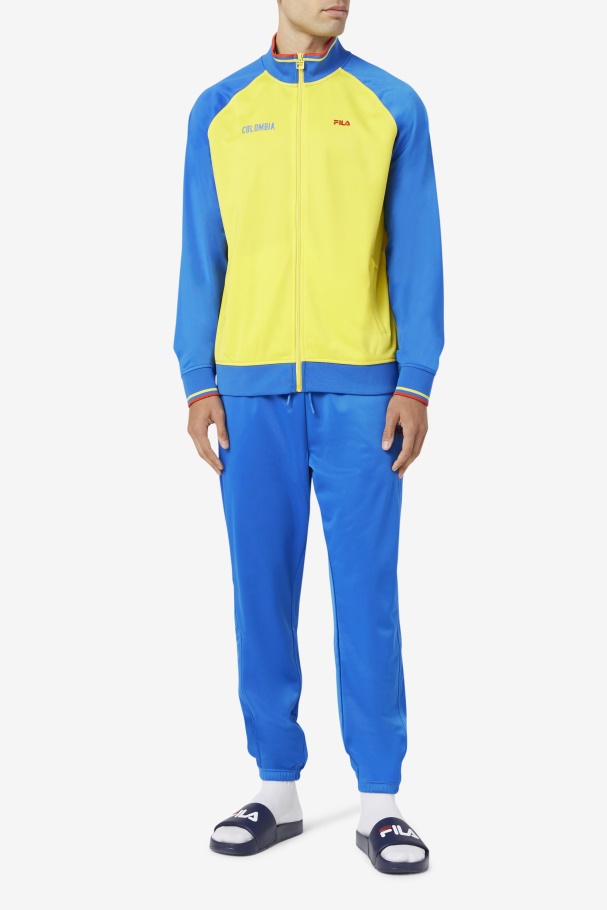 Yellow/Lapis Blue/Fiery Red Colombia Track Jacket Fila UK