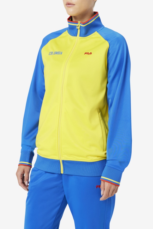 Yellow/Lapis Blue/Fiery Red Colombia Track Jacket Fila UK