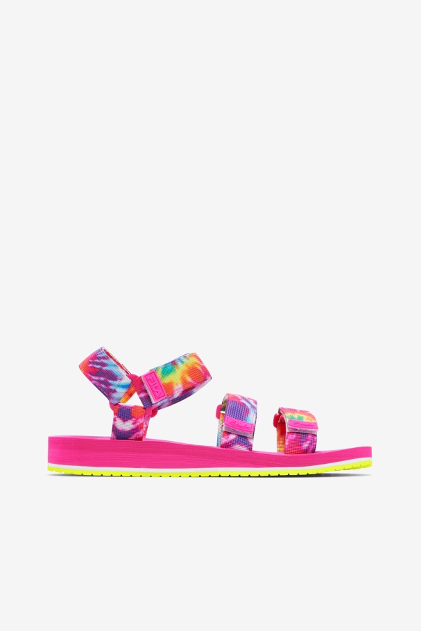 Fila UK Mutli/White/Pink Glo Women's Drifter Ts Tie Dye