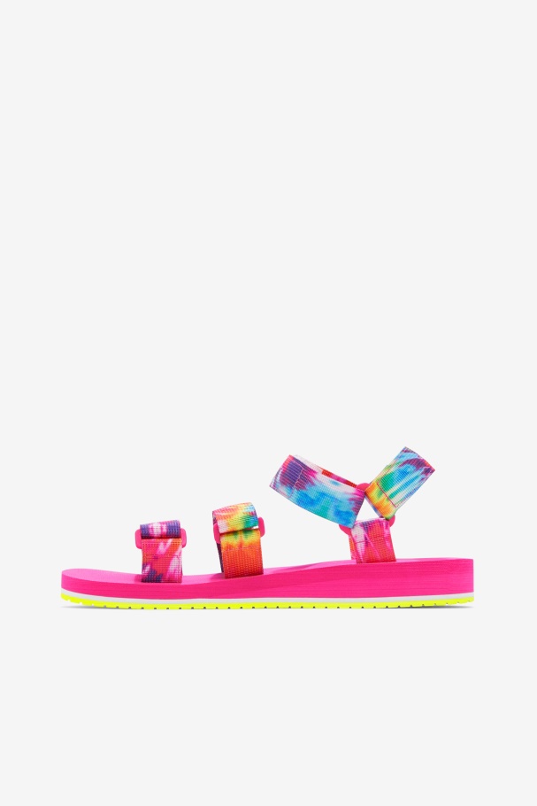 Fila UK Mutli/White/Pink Glo Women\'s Drifter Ts Tie Dye