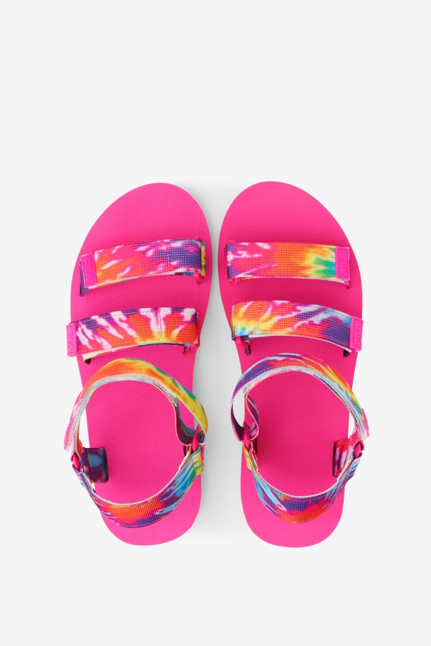 Fila UK Mutli/White/Pink Glo Women\'s Drifter Ts Tie Dye