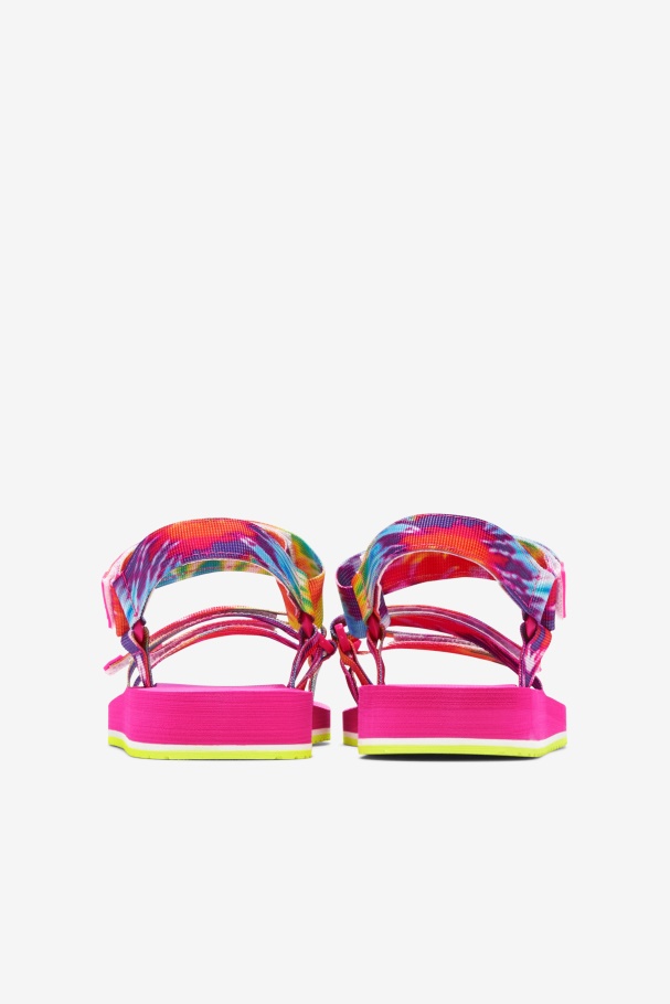 Fila UK Mutli/White/Pink Glo Women\'s Drifter Ts Tie Dye