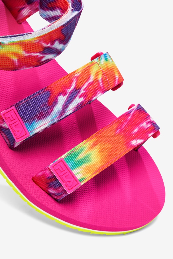 Fila UK Mutli/White/Pink Glo Women\'s Drifter Ts Tie Dye