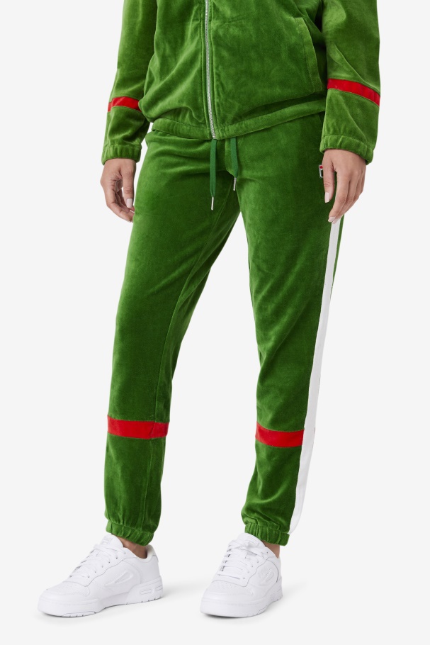 Formal Garden/White/Red Ravid Velour Pant Fila UK