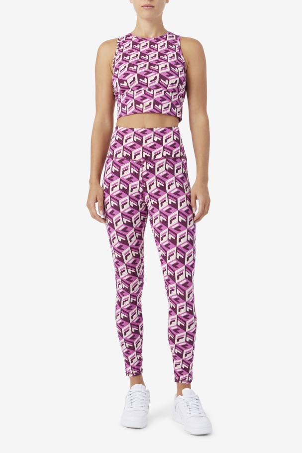 Rouge/Potpourri/Grape Wine Karteras 7/8 Tight Fila UK
